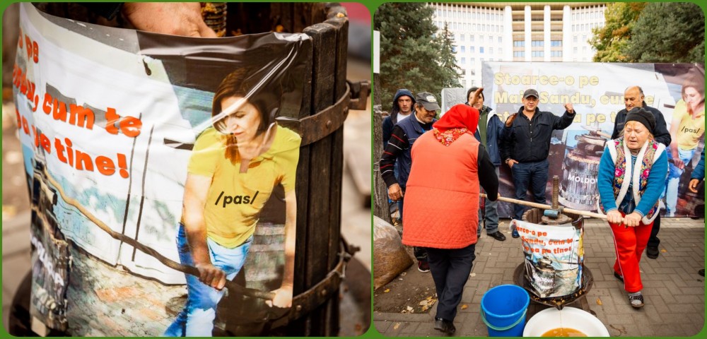 Maia Sandu - „STOARSĂ la TEASC” în „Orășelul Schimbării”. Cum și-au motivat protestatrii isprava